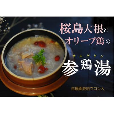 ふるさと納税 日置市 桜島大根とオリーブ鶏のサムゲタン3種6袋セット