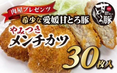 ＜肉屋プレゼンツ＞希少な甘とろ豚 やみつきメンチカツ30枚入 （ 豚肉 メンチカツ 豚 メンチカツ やみつき メンチカツ メンチカツセット  メンチカツ ）【BJ008_x】