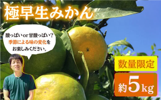 【先行予約】【10月中旬より発送】 極早生みかん （岩崎・上野）約5kg  ＜Da・IWASAKI FARM＞ [CCZ002] みかん ミカン 柑橘 西海みかん 早生みかん 贈答 ギフト みかん 