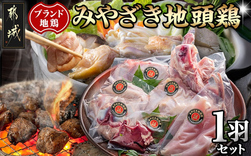 
みやざき地頭鶏1羽セット -_MJ-E602_ (都城市) 宮崎ブランド 宮崎の地鶏 みやざき地頭鶏 (じとっこ) 鶏肉セット モモ肉 胸身 ササミ 手羽先 手羽元 砂肝 レバーガラ 真空パック チルド 鶏一羽分
