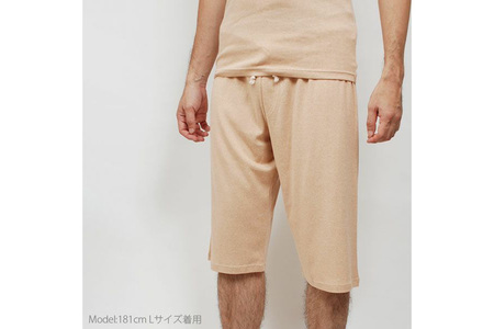 nayuta オーガニックコットン メンズ リラクシングウェア ハーフパンツ ブラウン【M】 秋田県 大仙市