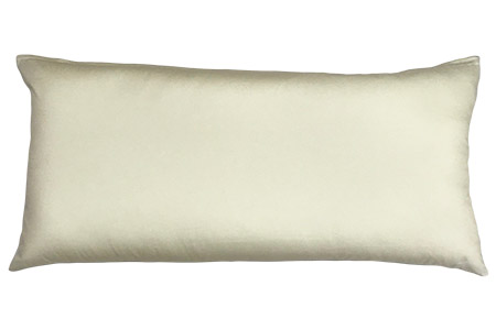 ロングサイズ ストレート枕＋枕カバー アイボリー2枚付 [2323]