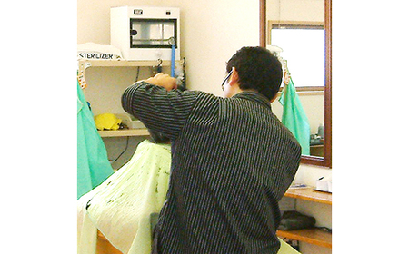 耳洗い＆ヘッドスパコース（カット、シャンプー、顔剃り込）AS0009