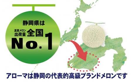 静岡県産高級 アローマメロン 白等級 中玉 1玉 約1.3kg以上 化粧箱入 果物 フルーツ メロン めろん 青肉 高級ブランドメロン ブランドメロン 高級メロン 贈答