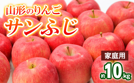 【家庭用】山形のりんご サンふじ 約10kg(24～50個) FY24-212