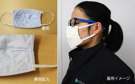 マスク 医療用ガーゼと脱脂綿で製造 1枚（一般用アイボリー）016120