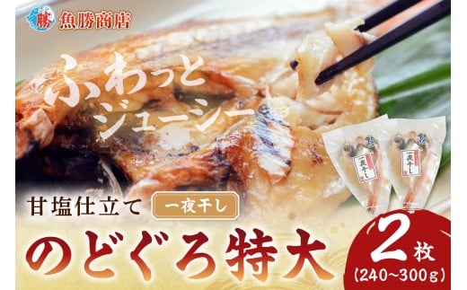 甘塩仕立て！特大のどぐろ一夜干し2枚セット 魚 干物 干もの 乾物 一夜干し のどぐろ アカムツ 甘塩 2枚 セット 【136_1994】