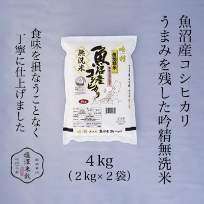 ふるさと納税 南魚沼市 【吟精無洗米】南魚沼産コシヒカリ 精米 4kg