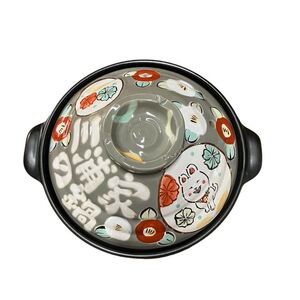 【美濃焼】 名入れ / 柄が選べる わが家の土鍋 (3-4名用) TWINS ガス専用 ご飯も一緒に炊ける WG800TW 瑞浪市 / ながしまプランニングオフィス 陶器 どなべ 鍋 レンジOK オーブンOK　 [AZBM109]