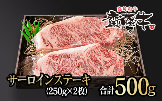 黒毛和牛 「宮崎和牛 齋藤牛」サーロインステーキ 250g×2枚 合計500g 国産牛肉＜5-16a＞