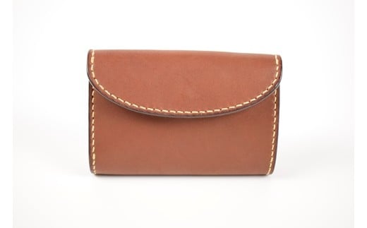 【minca】栃木レザーの三つ折り財布 ミドルサイズ ハンドステッチ滑らかな手触り/Middle wallet 01/チョコ　518【雑貨 ファッション 人気 おすすめ 】