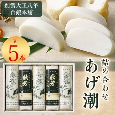 ふるさと納税 防府市 創業大正八年　白銀本舗　詰め合わせ「あげ潮5本セット」