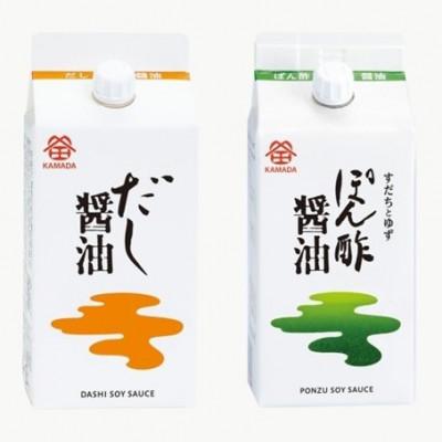 ふるさと納税 坂出市 鎌田醤油　だし醤油200ml【5本入】&amp;ぽん酢醤油200ml【5本入】