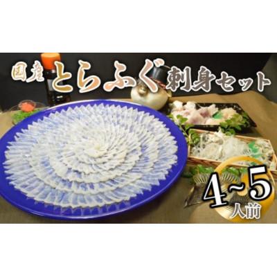 ふるさと納税 宇部市 【冷凍】国産とらふぐ刺身セット(4〜5人前)