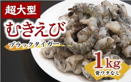 ブラックタイガーむき身（背ワタ処理済み）〔2025年11月配送分〕　特大サイズ1kg（解凍時800g前後）特製エビチリソース付き | えびえびえびえびえびえびえびえび