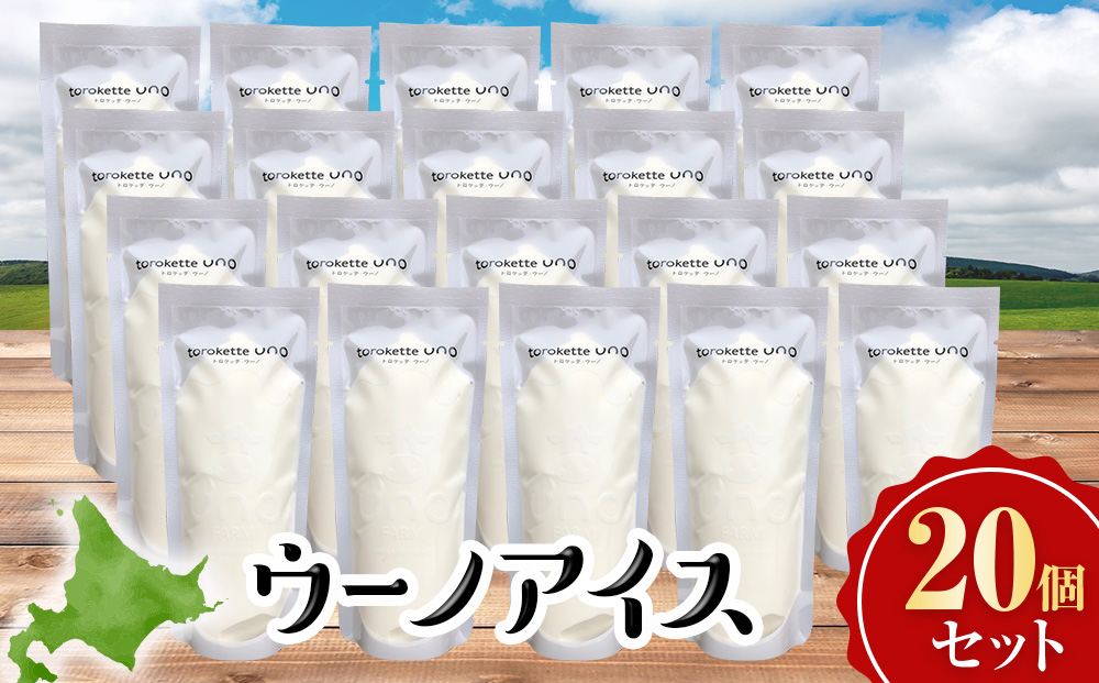 【定期便3ヵ月】ウーノアイス　20個セット