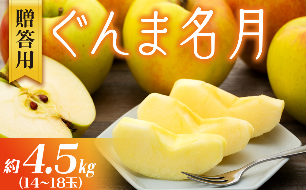 りんご ぐんま名月 4.5kg 14～18玉 贈答用 果物 くだもの フル
