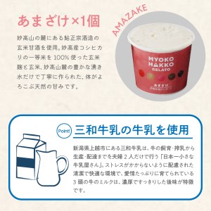 新潟県妙高発酵ジェラート5個セット（かんずり、みそ、あまざけ、コーヒー）4種 セット アイス 詰め合わせ 新潟県 妙高 発酵 MYOKO HAKKO GELATO フレーバー アソート かんずり みそ