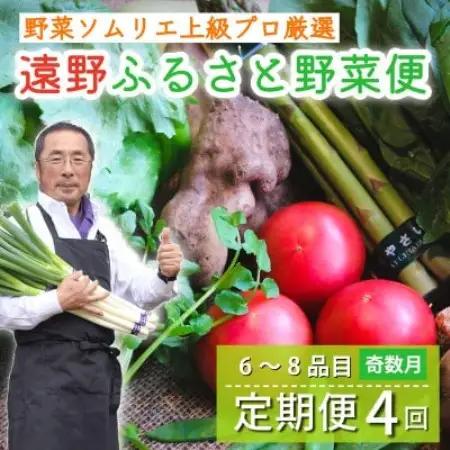 【発送月固定定期便】遠野ふるさと野菜便 野菜ソムリエ 厳選 詰め合わせセット 岩手県遠野市 全4回【配送不可地域：離島】【4092422】