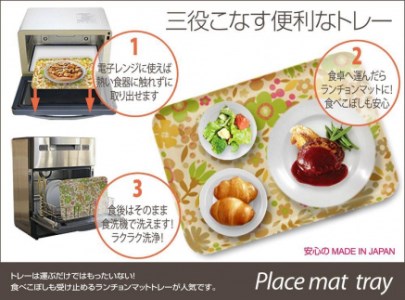 【ブルー×イエロー2枚組】タツクラフト SRトレー M 33cm ミルキーチェック