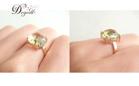 Degodd デゴッド　ＣANDY ＲINGレモンクオーツ １１号、１３号、１５号 リング　指輪　天然石リング　天然石アクセサリー　ジュエリー　　レディースアクセサリー　レモンクオーツ　ニッケルフリー