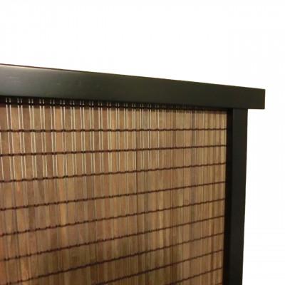 ふるさと納税 富田林市 土肥家具工芸の衝立 木簾108x90タイプ ブラックxダークブラウン 天然木無垢材のインテリア家具 |  | 02