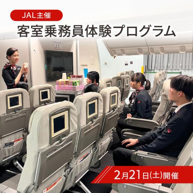 【ふるさと納税】【2月21日(土)開催】 JAL 客室乗務員体験プログラム(1名様) 体験 体験型プログラム 客室乗務員 日本航空 職業体験 ドリンクサービス 機内アナウンス ビジネスクラス 機内食 大田区 東京都　お届け：2025年7月1日〜2026年2月18日まで