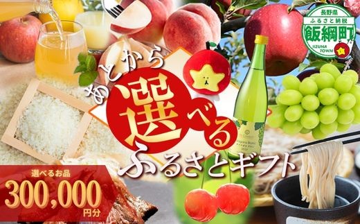 
                  あとからセレクト 【ふるさとギフト】 ギフトポイント 寄附額 300000円分 あとから選べる返礼品 長野県 飯綱町 [2065]
                