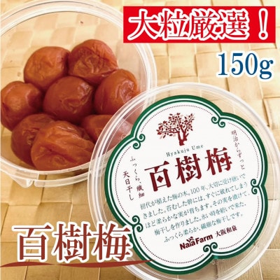 【希少な大玉】和泉市産 百樹梅150g×3パック　大粒厳選 豊かな香りと肉厚な果肉[なやファーム]
