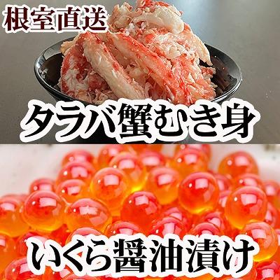 ふるさと納税 根室市 いくら醤油漬け100g×1P・タラバガニむき身300g×1Pセット B-36050