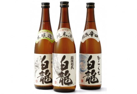 白龍酒造 お勧め日本酒 3本セット 1O02013