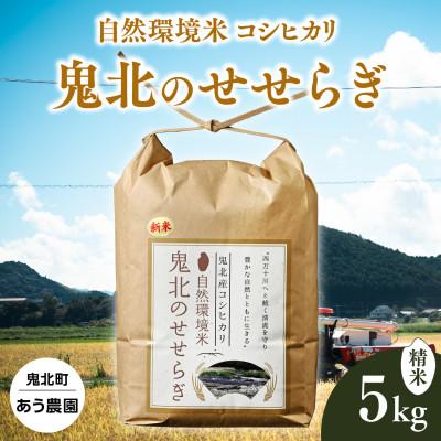 ふるさと納税 鬼北町 【自然環境米】鬼北のせせらぎ5kg(鬼北町産コシヒカリ)　