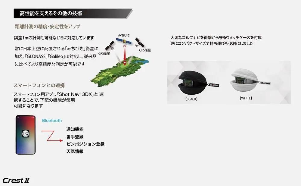  【アウトレット】 訳あり  ショットナビ Crest2 （Shot Navi Crest2） ホワイト ゴルフ 距離計