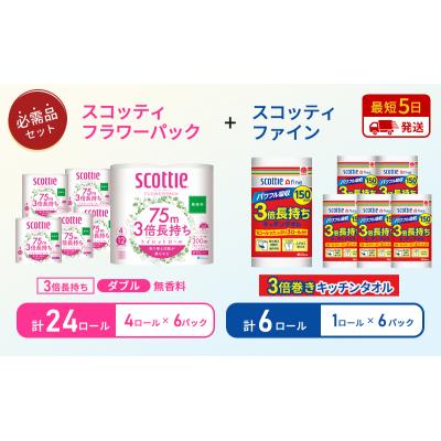 ふるさと納税 岩沼市 キッチンペーパー+トイレットペーパー無香料6P[No.5704-1764] |  | 01