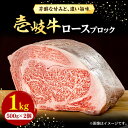 【ふるさと納税】【お中元対象】壱岐牛 ロースブロック 1kg（500g×2枚）《壱岐市》【株式会社イチヤマ】[JFE014] 冷凍配送 黒毛和牛 A5ランク 赤身 肉 牛肉 ブロック ステーキ 焼肉 焼き肉 ブロック肉 塊肉 BBQ 58000 58000円 のし プレゼント ギフト 焼肉用