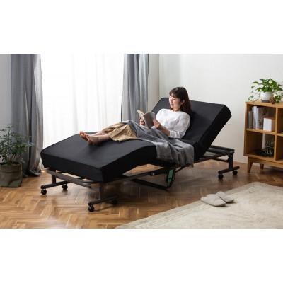 ふるさと納税 大河原町 折りたたみ電動リクライニングベッド　黒シングル  リモコン付き アイリスオーヤマ[53753149] |  | 02