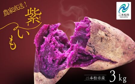 紫芋 農家直送！とろける濃密紫いも3kg【ADATARAふぁーむ】