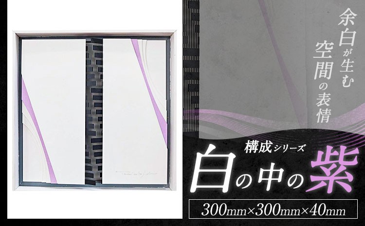 
                  構成シリーズ 【 白の中の紫 】(300mm×300mm×40mm)  熊本県 菊池市 鍵盤 アクセントカラー 積層 ハイセンス フィンランド 人気 アート 芸術 作品 錯視 国産 九州

                