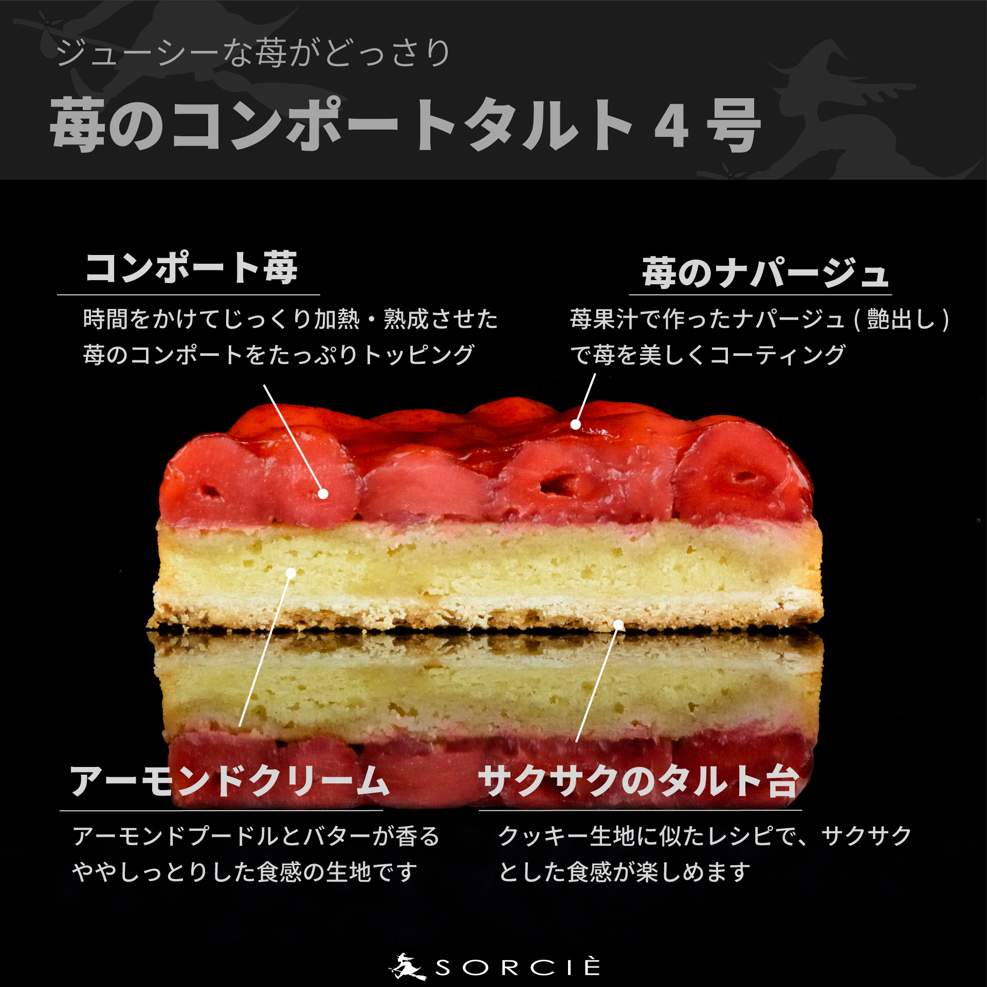 【着日指定可】誕生日ケーキ 苺 のコンポート タルトケーキ 4号 直径12cm 1人〜3人分 280g 【バースデー飾り付】 スイーツ ギフト いちご | デザート ケーキ お菓子 洋菓子 冷凍 着日