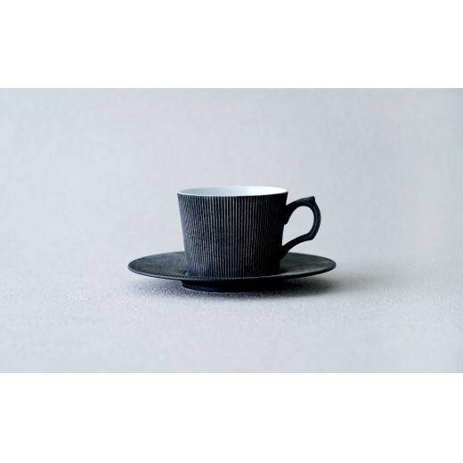 有田焼 Moon Surface コーヒーカップ＆ソーサー【大慶】食器 器 うつわ コーヒー カップ＆ソーサー スタイリッシュ カップ しのぎ ギフト プレゼント ci068_イメージ3
