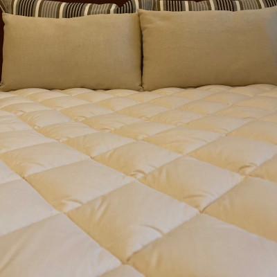 ふるさと納税 宇治市 PREMIUM　WOOL　四隅のゴムなしでマットレスに置くだけでずれないベッドパッド(シングル)