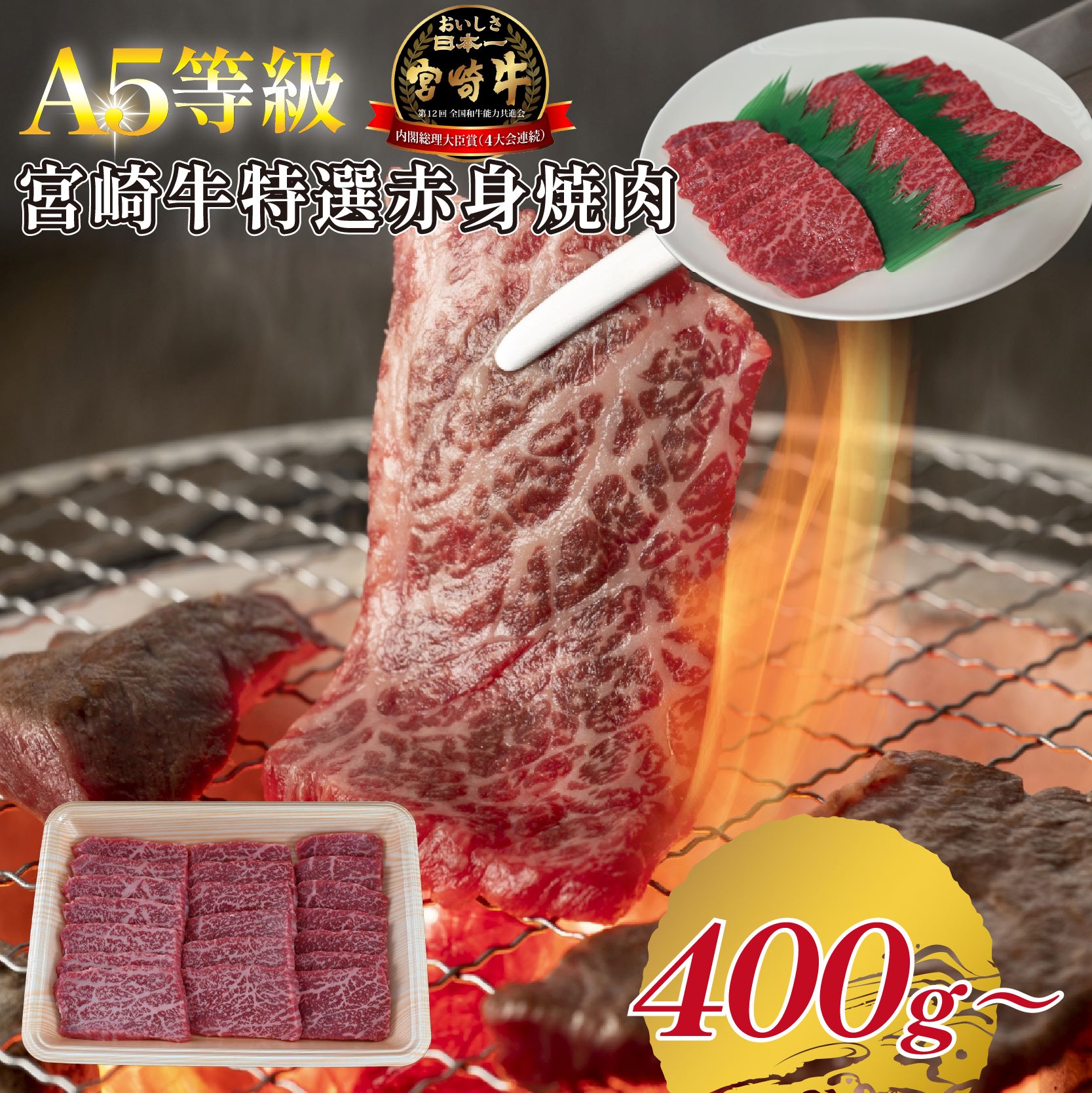 【ふるさと納税】【A5等級】宮崎牛特選赤身焼肉 400g~1.6kg 宮崎牛 ブランド牛 和牛 牛肉 焼肉 特選和牛 赤身 A5 宮崎県 小林市