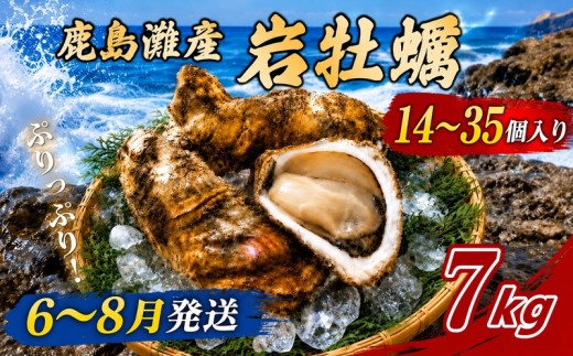 牡蠣 7kg 14～35個 かき 岩かき 岩がき 旬 岩牡蠣 貝 天然かき 海産物 シーフード 海 鹿島灘 鹿島灘産 濃厚 国産 クリーミー 磯の旨味 栄養豊富 牡蛎 天然 産地直送 殻 海 海のチーズ 海のミルク 素潜り ごちそう お中元 御馳走 プレゼント グルメ 暑中見舞い 残暑見舞い 天然岩牡蠣 茨城県 鹿嶋市 【2026年6～8月発送】