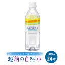 【ふるさと納税】お水 越前の自然水 ペットボトル 500ml × 24本入り 1ケース【福井県 飲料 水 備蓄 ナチュラルミネラルウォーター】 [e20-a013]