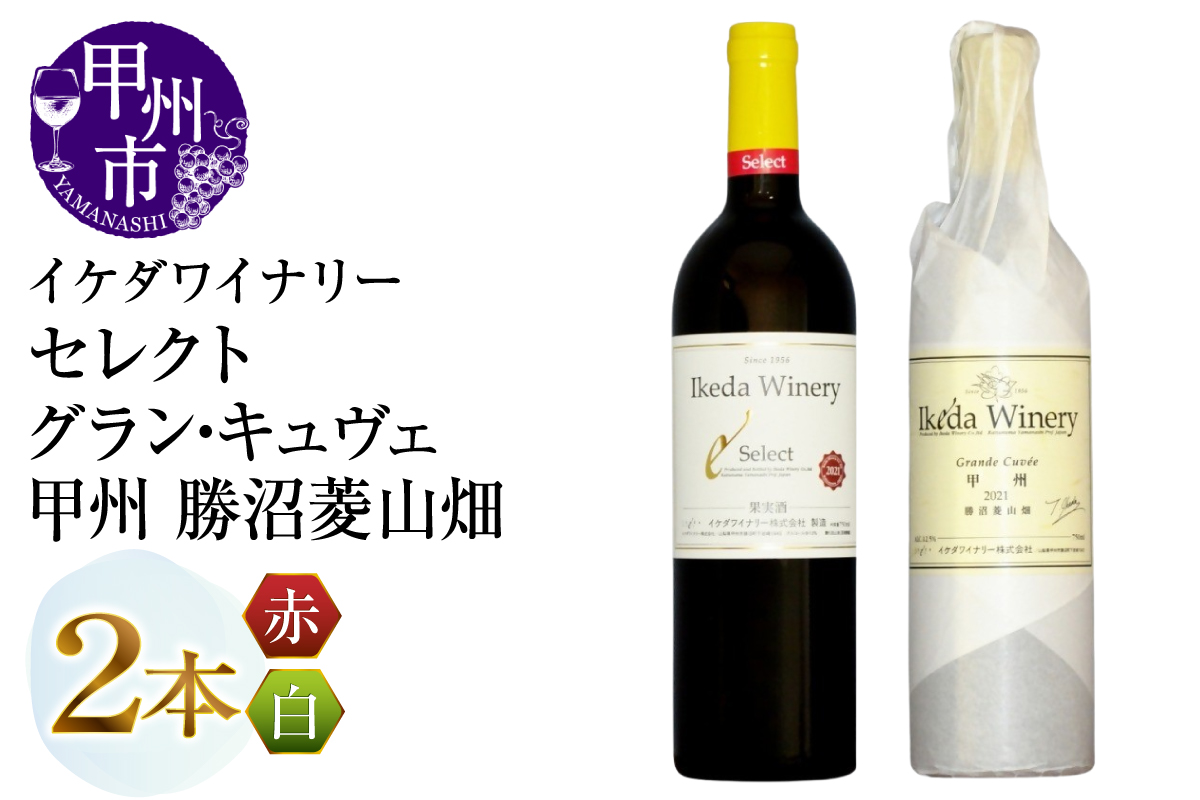 イケダワイナリー【グラン・キュヴェ 甲州／セレクト赤】2本セット（MG）C-490