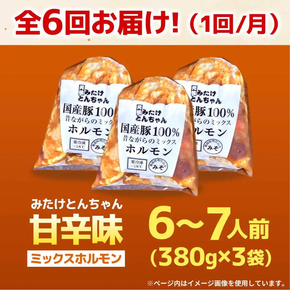【6回定期便】昔ながらのミックスホルモン 3袋（6人前） / モツ もつ レバー ホルモン / 御嵩町 / 藤よし[AVAA086]