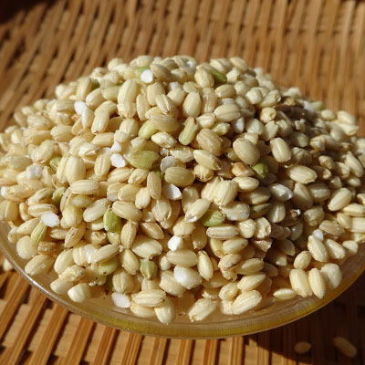 完全自然米 5kg【分搗き】＋古代米セット