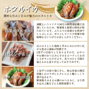 富山湾三大名物・極 鰤 ホタルイカ 白えび つめ合わせ ブリ ほたるいか 富山県 氷見市　ホタルイカ