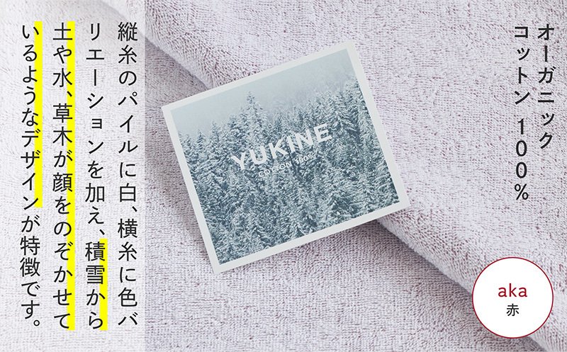 SHINTO TOWEL「ユキネ・ミニバスタオル」aka（赤）2枚セット オーガニックコットン100% G3067_イメージ4