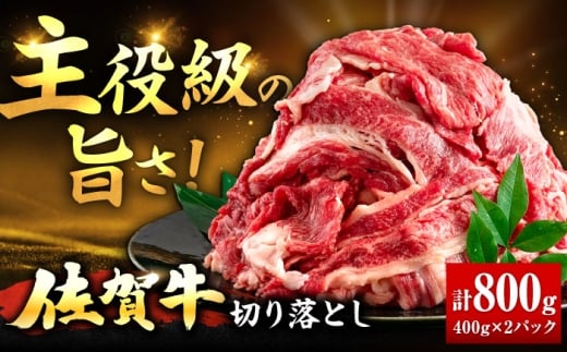 佐賀牛 切り落とし 400g × 2パック 計 800g 牛肉 肉 小分け 吉野ヶ里町/上場食肉 [FDQ009]